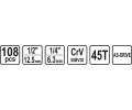 Sthor Gola sada 1/2" 108 ks STHOR STH TO-58685, TO-58685
