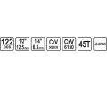 Sthor Sada n��ad� STHOR 1/2", 1/4" 122 ks (CrV 6150) STH TO-58690, TO-58690