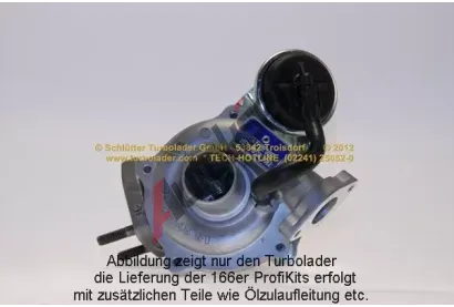 SCHLTTER TURBOLADER Dmychadlo - plnn - PROFI KIT - with NEW org. BorgWarner Turbocharger STT 166-00295, 166-00295