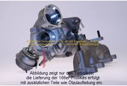 SCHL�TTER TURBOLADER Dmychadlo - pln�n� - PROFI KIT - with org. NEW GARRETTbyHONEYWELL Turbo STT 166-02590, 166-02590