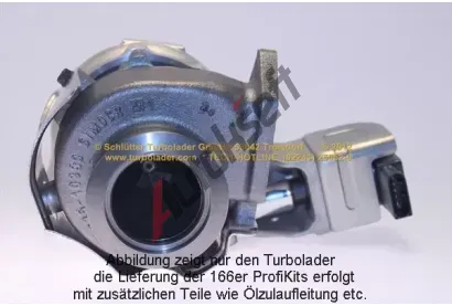SCHLTTER TURBOLADER Dmychadlo - plnn - PROFI KIT - with new org. Mitsubishi Turbocharger STT 166-05225, 166-05225