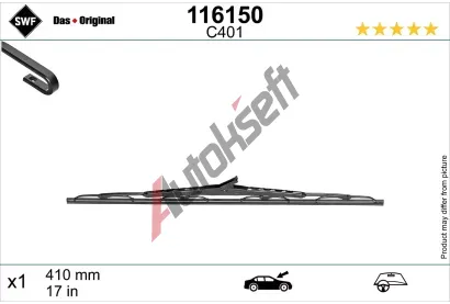 SWF Stěrač DAS ORIGINAL SINGLE SWF 116150, 116150  SWF Stěrač DAS ORIGINAL SINGLE SWF 116150, 116150