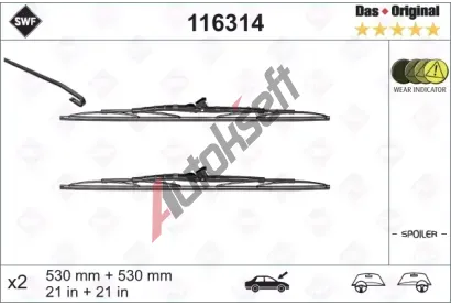 SWF Sada stra se spojlerem Das Original - 530 + 530 mm SWF 116314, 116314