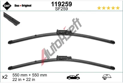 SWF Sada stra se spojlerem VisioFlex - 550 + 550 mm SWF 119259, 119259
