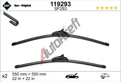 SWF Sada stra se spojlerem VisioFlex - 550 + 550 mm SWF 119293, 119293