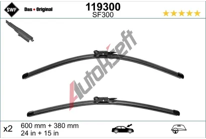 SWF Sada stra se spojlerem VisioFlex - 600 + 380 mm SWF 119300, 119300