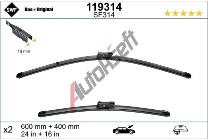 SWF Sada stra ORIGINAL VISIOFLEX SET - 600 + 400 mm SWF 119314, 119314
