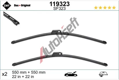 SWF Sada stra se spojlerem VisioFlex - 550 + 550 mm SWF 119323, 119323