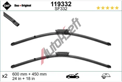 SWF Sada stra se spojlerem VisioFlex - 600 + 450 mm SWF 119332, 119332