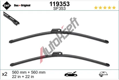 SWF Sada stra se spojlerem VisioFlex - 560 + 560 mm SWF 119353, 119353