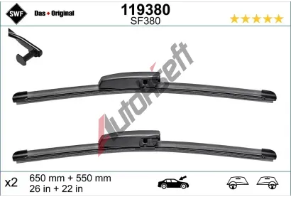 SWF Sada stra se spojlerem VisioFlex - 650 + 550 mm SWF 119380, 119380