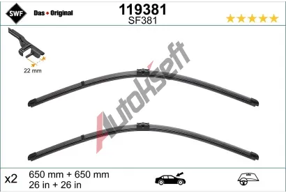 SWF Sada stra se spojlerem VisioFlex - 650 + 650 mm SWF 119381, 119381