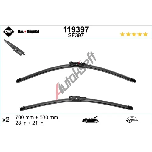 Stěrač SWF Sada stěračů se spojlerem VisioFlex - 700 + 530 mm, SWF ...