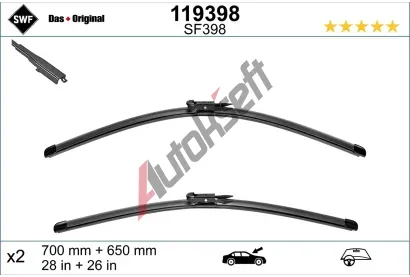 SWF Sada stra se spojlerem VisioFlex - 700 + 650 mm SWF 119398, 119398