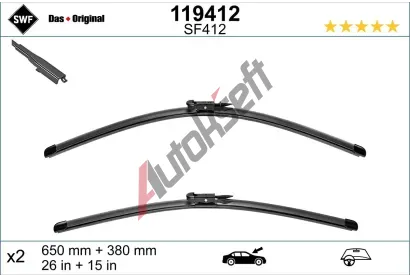 SWF Sada stra se spojlerem VisioFlex - 660 + 390 mm SWF 119412, 119412