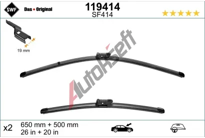 SWF Sada stra se spojlerem VisioFlex - 650 + 500 mm SWF 119414, 119414