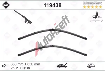 SWF Sada stra VISIOFLEX - 650 + 650 mm SWF 119438, 119438