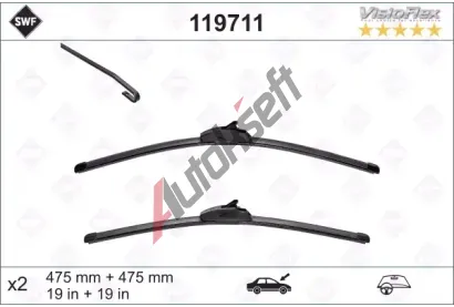 SWF Sada stra se spojlerem VisioFlex - 475 + 475 mm SWF 119711, 119711