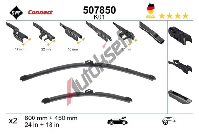 SWF Stěrač CONNECT MADE IN GERMANY SWF 507850, 507850  SWF Stěrač CONNECT MADE IN GERMANY SWF 507850, 507850