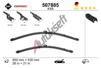 SWF Stěrač CONNECT MADE IN GERMANY SWF 507885, 507885 SWF Stěrač CONNECT MADE IN GERMANY SWF 507885, 507885