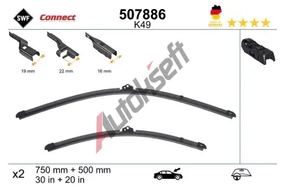 SWF Stěrač CONNECT MADE IN GERMANY SWF 507886, 507886 SWF Stěrač CONNECT MADE IN GERMANY SWF 507886, 507886