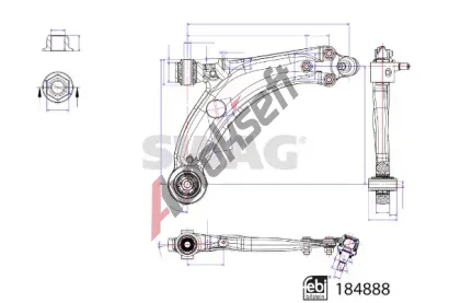 SWAG Rameno zav�en� kol SWG 33 10 9629, 33 10 9629