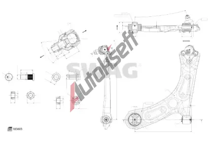 SWAG Rameno zavěšení kol SWG 33 11 0001, 33 11 0001 SWAG Rameno zavěšení kol SWG 33 11 0001, 33 11 0001