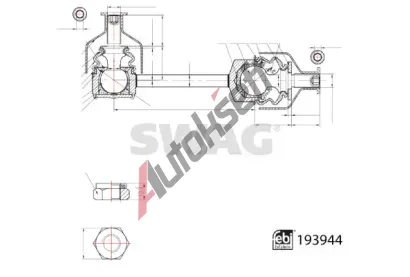 SWAG Ty� / vzp�ra stabiliz�toru SWG 33 11 1448, 33 11 1448