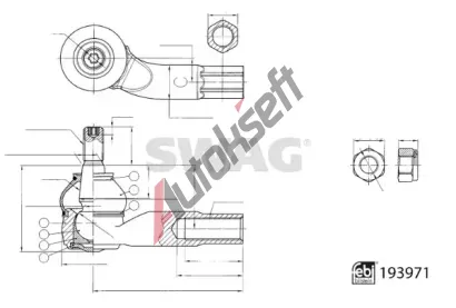 SWAG Čep řízení SWG 33 11 1459, 33 11 1459 SWAG Čep řízení SWG 33 11 1459, 33 11 1459