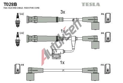 TESLA Zapalovac kabely alternative TE T028B, T028B
