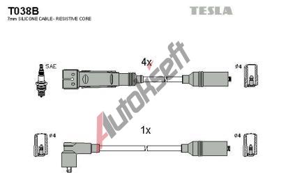 TESLA Zapalovac kabely alternative TE T038B, T038B