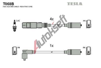 TESLA Zapalovac kabely alternative TE T068B, T068B