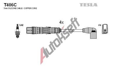 TESLA Zapalovac kabely original TE T406C, T406C
