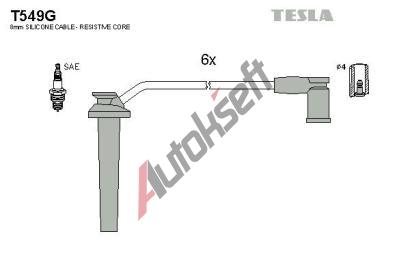 TESLA Sada kabel pro zapalovn TE T549G, T549G