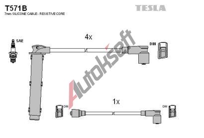 TESLA Sada kabel pro zapalovn TE T571B, T571B