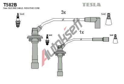 TESLA Sada kabel pro zapalovn TE T582B, T582B