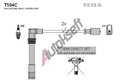 TESLA Zapalovac kabely original TE T594C, T594C