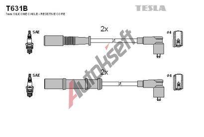 TESLA Sada kabel pro zapalovn TE T631B, T631B