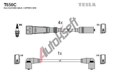 TESLA Zapalovac kabely original TE T650C, T650C
