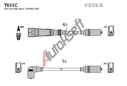 TESLA Zapalovac kabely original TE T651C, T651C