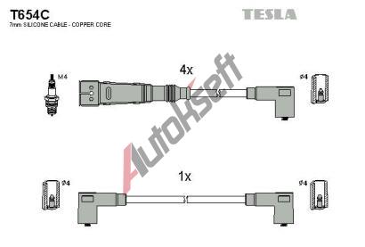 TESLA Zapalovac kabely original TE T654C, T654C
