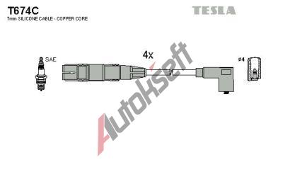 TESLA Zapalovac kabely original TE T674C, T674C
