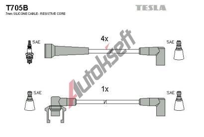 TESLA Sada kabel pro zapalovn TE T705B, T705B