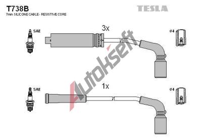 TESLA Sada kabel pro zapalovn TE T738B, T738B