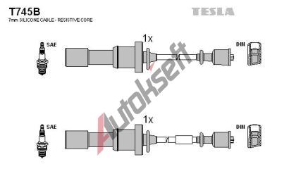 TESLA Sada kabel pro zapalovn TE T745B, T745B