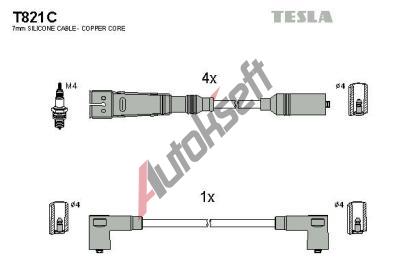 TESLA Zapalovac kabely original TE T821C, T821C