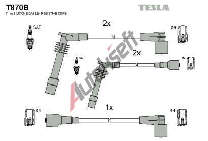 TESLA Sada kabel pro zapalovn TE T870B, T870B