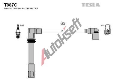 TESLA Zapalovac kabely original TE T887C, T887C
