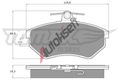 TOMEX Brakes Sada brzdovch destiek TMX TX 10-11, TX 10-11