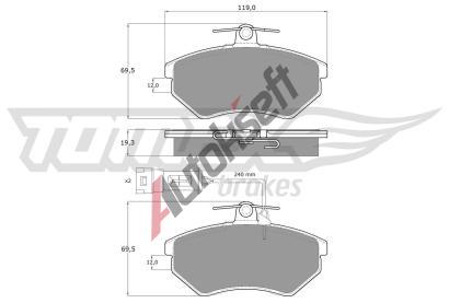 TOMEX Brakes Sada brzdovch destiek TMX TX 10-111, TX 10-111